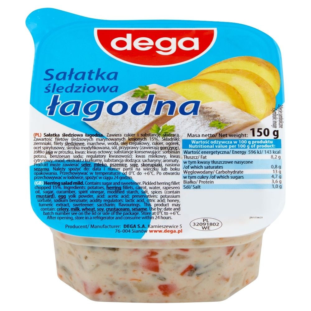 dega Sałatka śledziowa łagodna 150 g