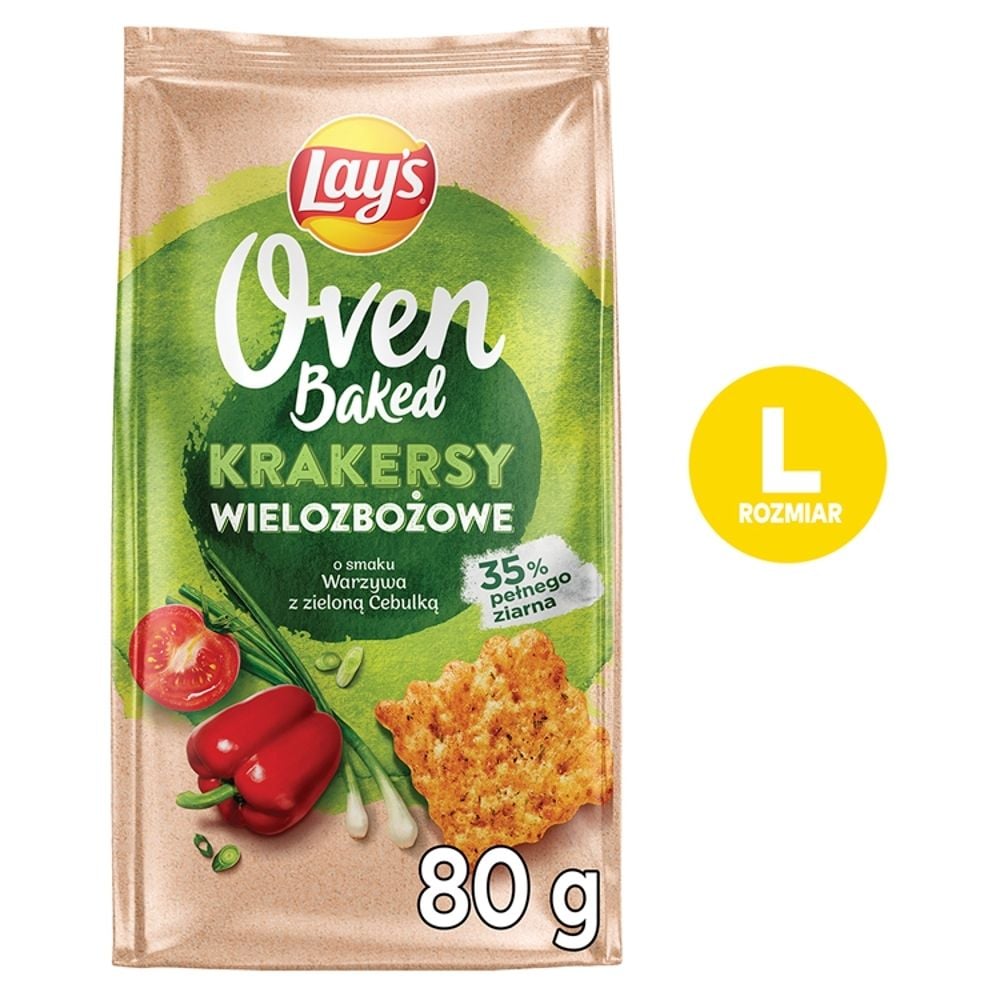 Lays - Krakersy wielozbożowe o smaku warzyw z zieloną cebulką