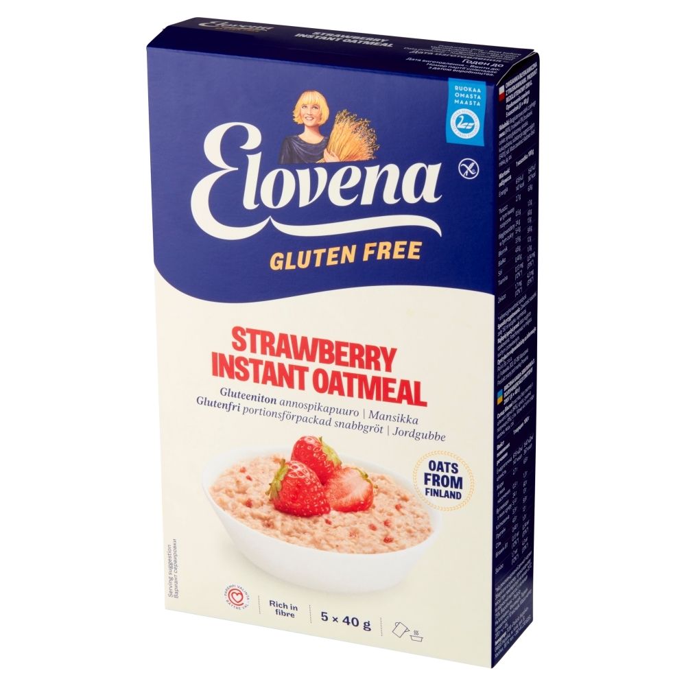 Elovena - Owsianka błyskawiczna z truskawkami bez glutenu