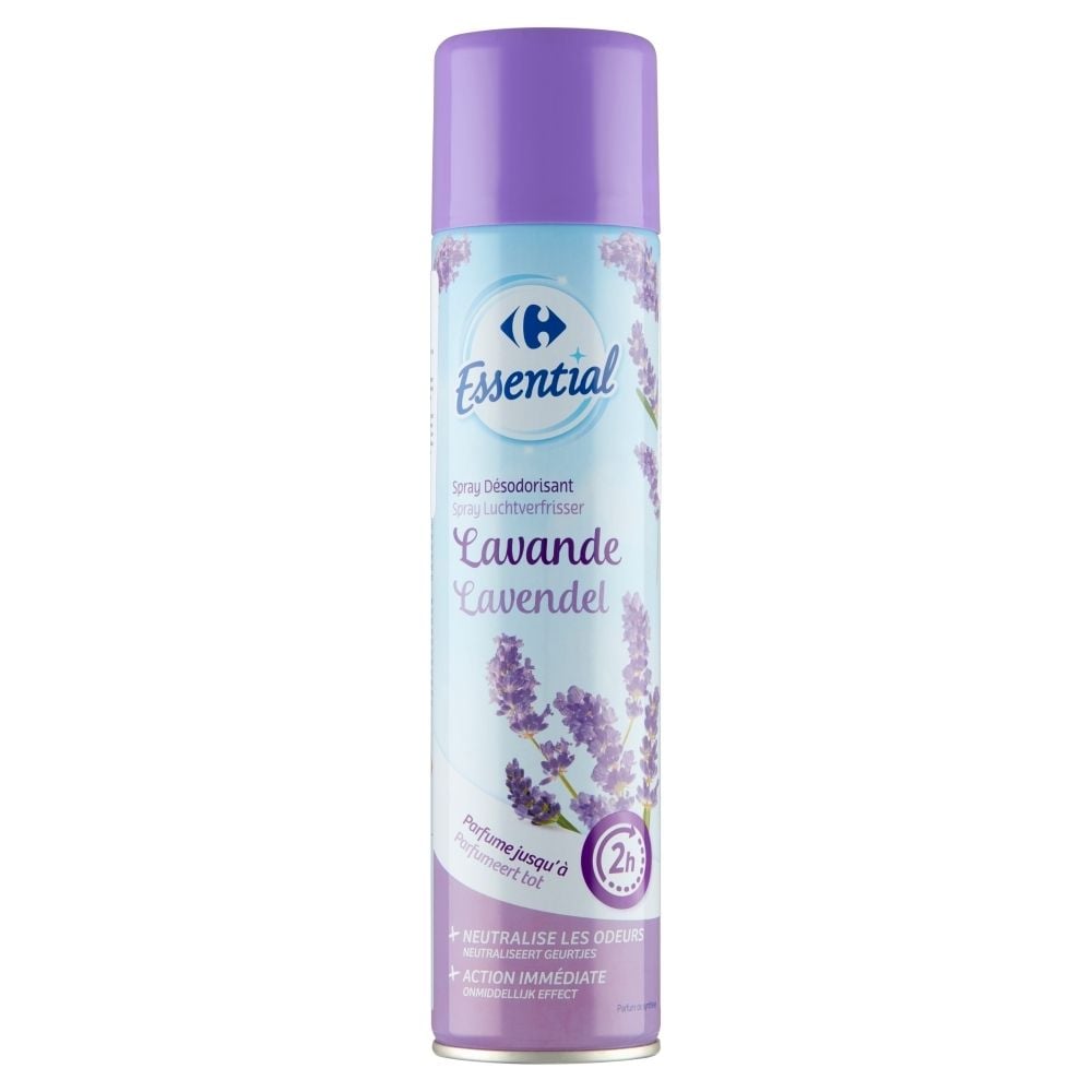 Фото - Засіб для ванн і туалету Carrefour Essential Odświeżacz powietrza w sprayu lawenda 300 ml 