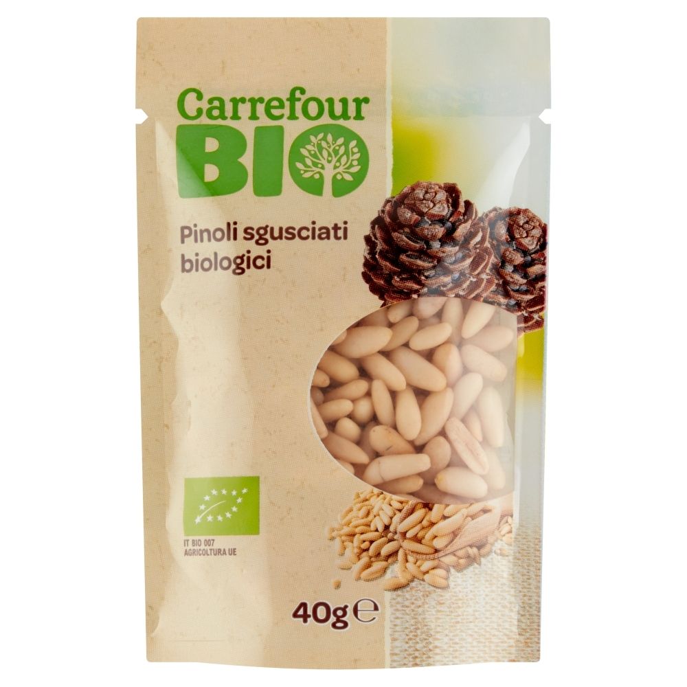 Carrefour Bio Ekologiczne orzeszki piniowe łuskane 40 g