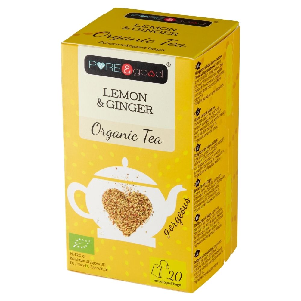 Pure and Good Herbata Ziołowa Lemon & Ginger BIO 40g - Pure and Good