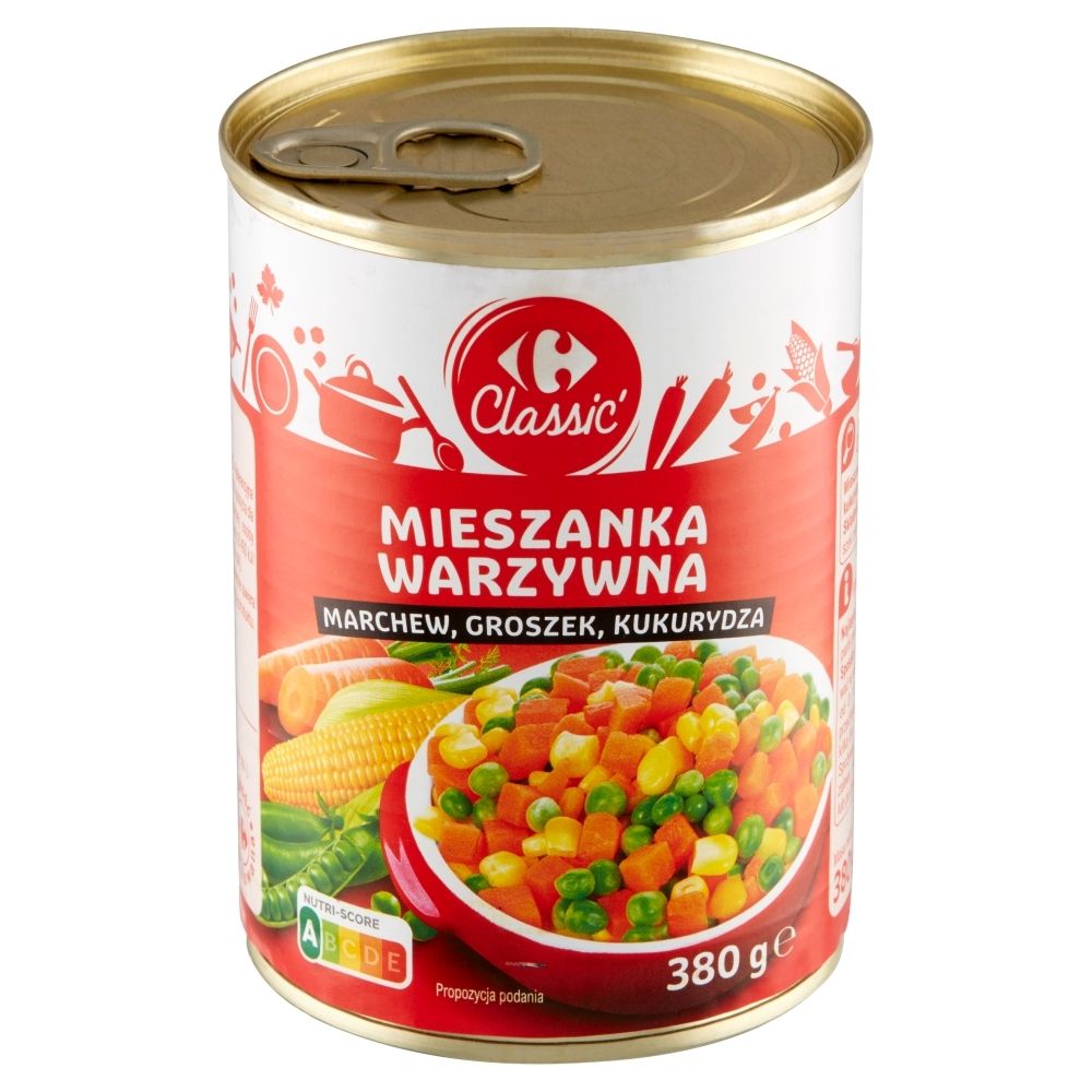 Carrefour Classic Mieszanka warzywna marchew groszek kukurydza 380 g