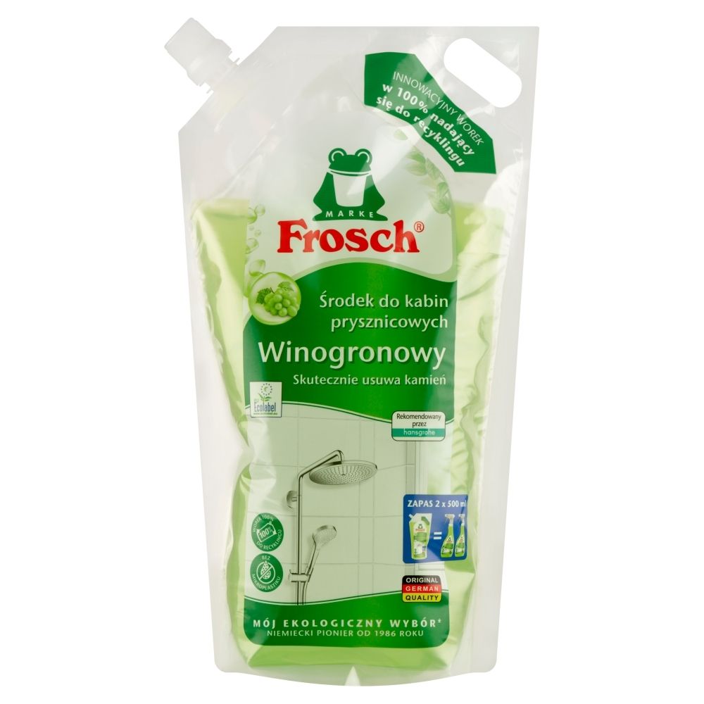 Frosch ecological Winogronowy środek do kabin prysznicowych zapas 1000 ml