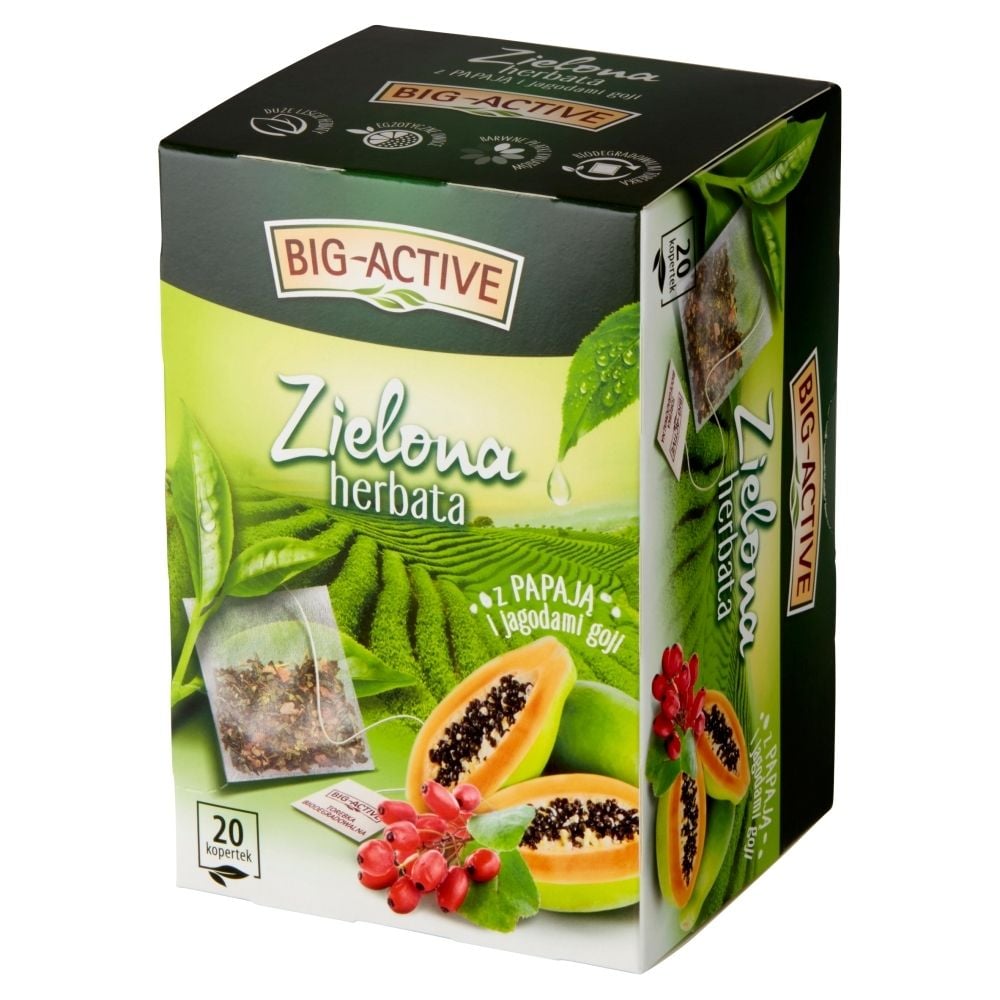 Big-Active - Herbata zielona z papają i jagodami goji (20tb x 1,7g)