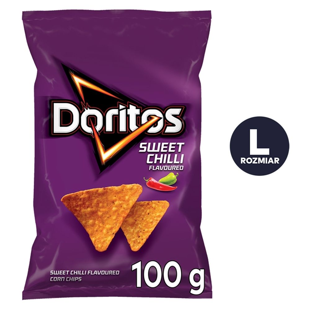 Doritos - Chipsy kukurydziane o smaku słodkiego chilli.