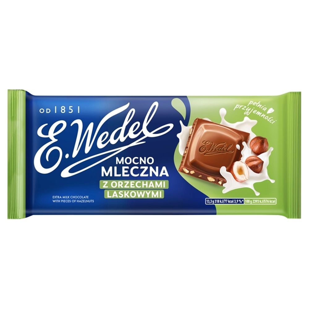 E.Wedel - Czekolada mocno mleczna z kawałkami orzechów laskowych