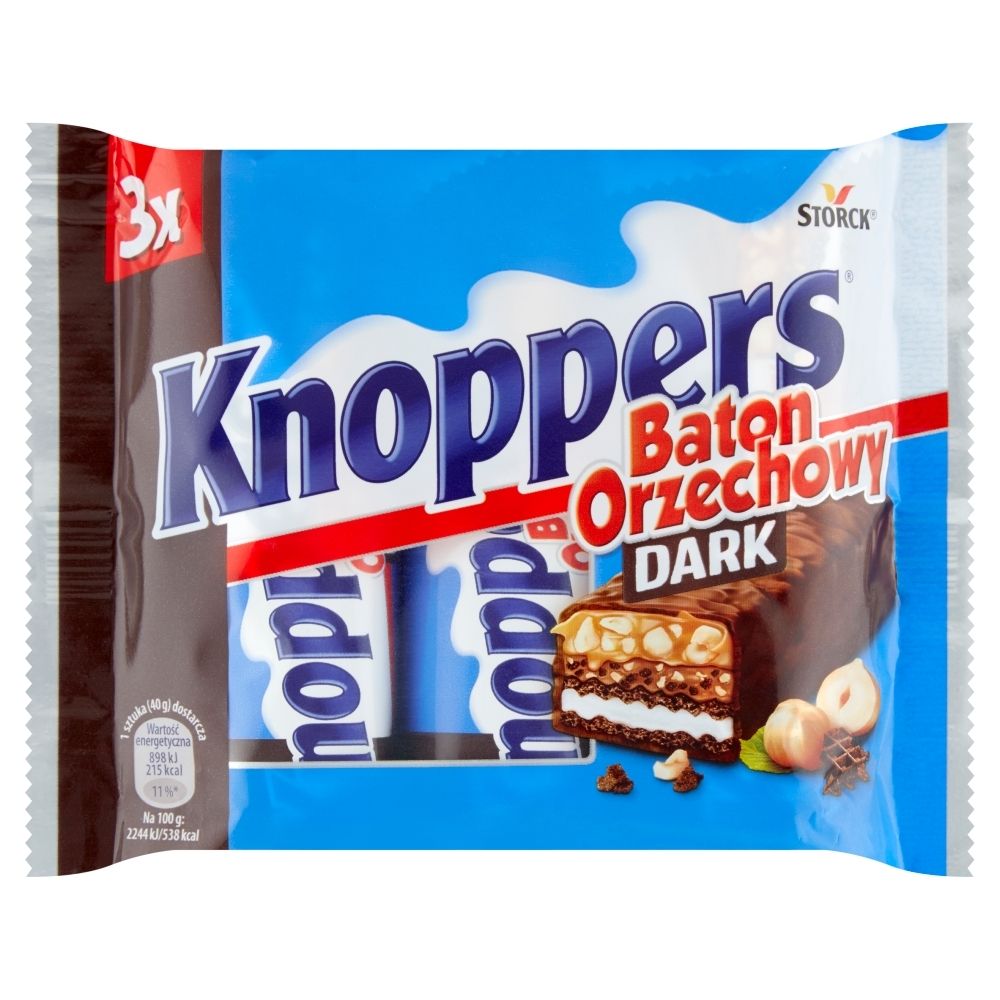 Knoppers Baton Orzechowy Dark 120G (3X40G)