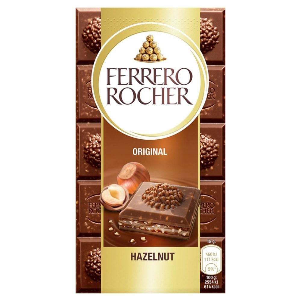 Ferrero Rocher Haselnuss - Czekolada mleczna z orzechami 90g FER.CZ.ORI
