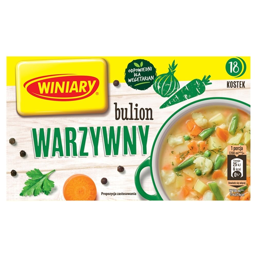 Winiary Bulion Warzywny 18 Kostek 180 G