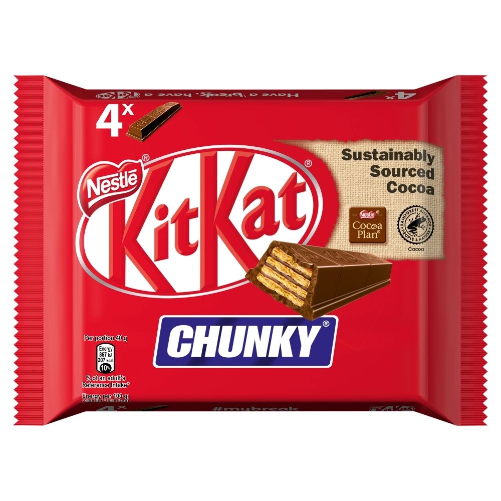 KitKat Chunky Paluszek waflowy w mlecznej czekoladzie 160 g (4 x 40 g)