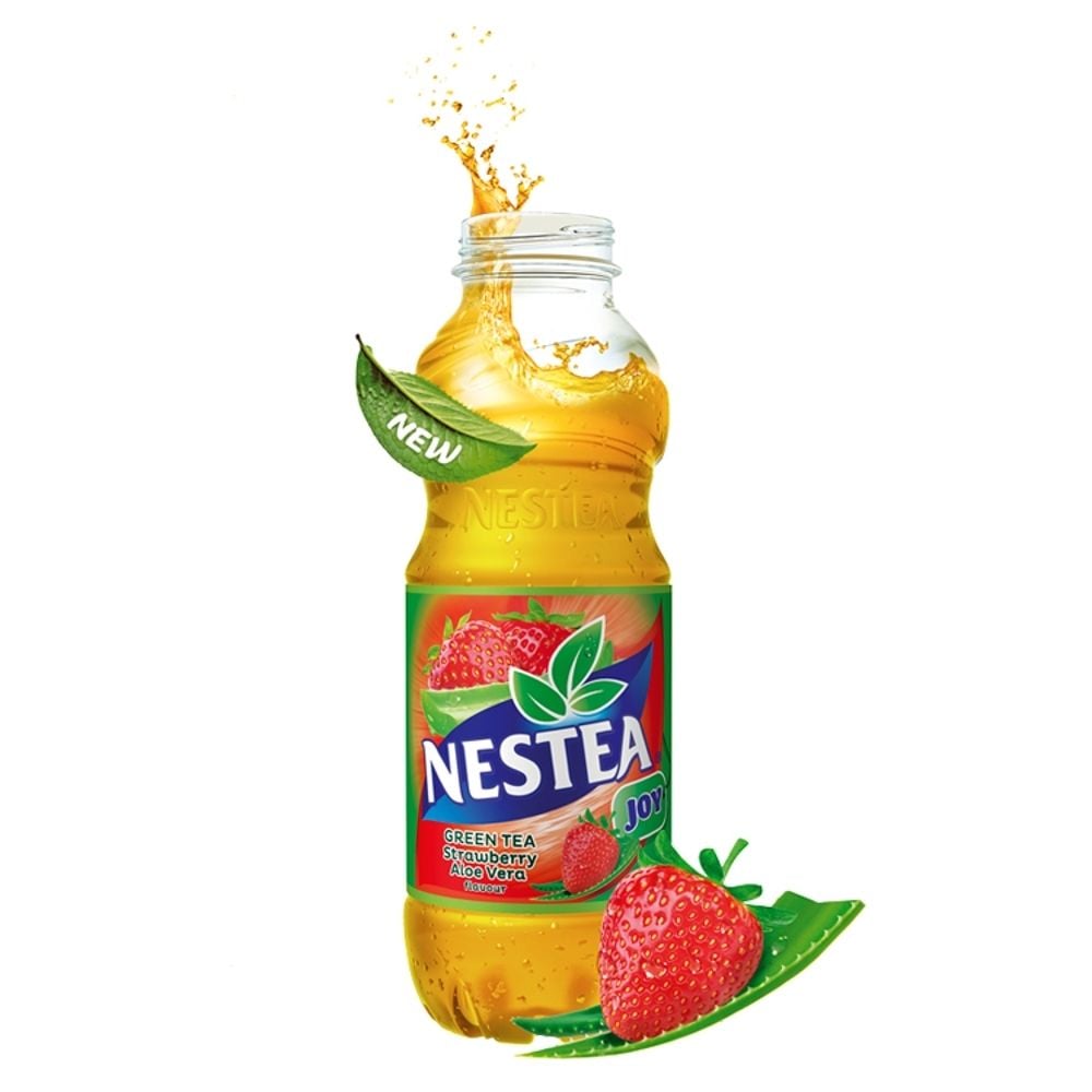 Nestea Green Tea Napój O Smaku Truskawkowym Z Dodatkiem Aloesu 500Ml