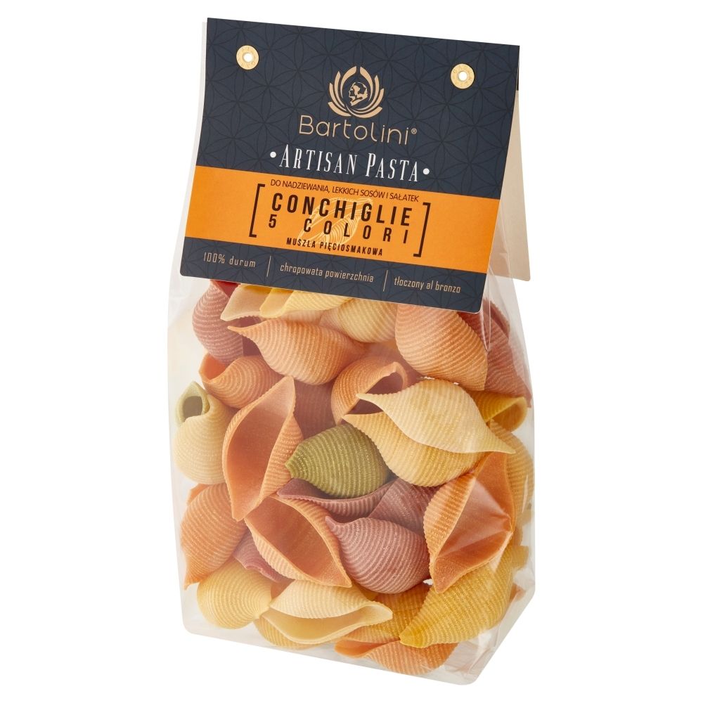 Bartolini Makaron Durum Artisan Muszla Pięciosmakowa Conchiglioni 5 Colori 300g -
