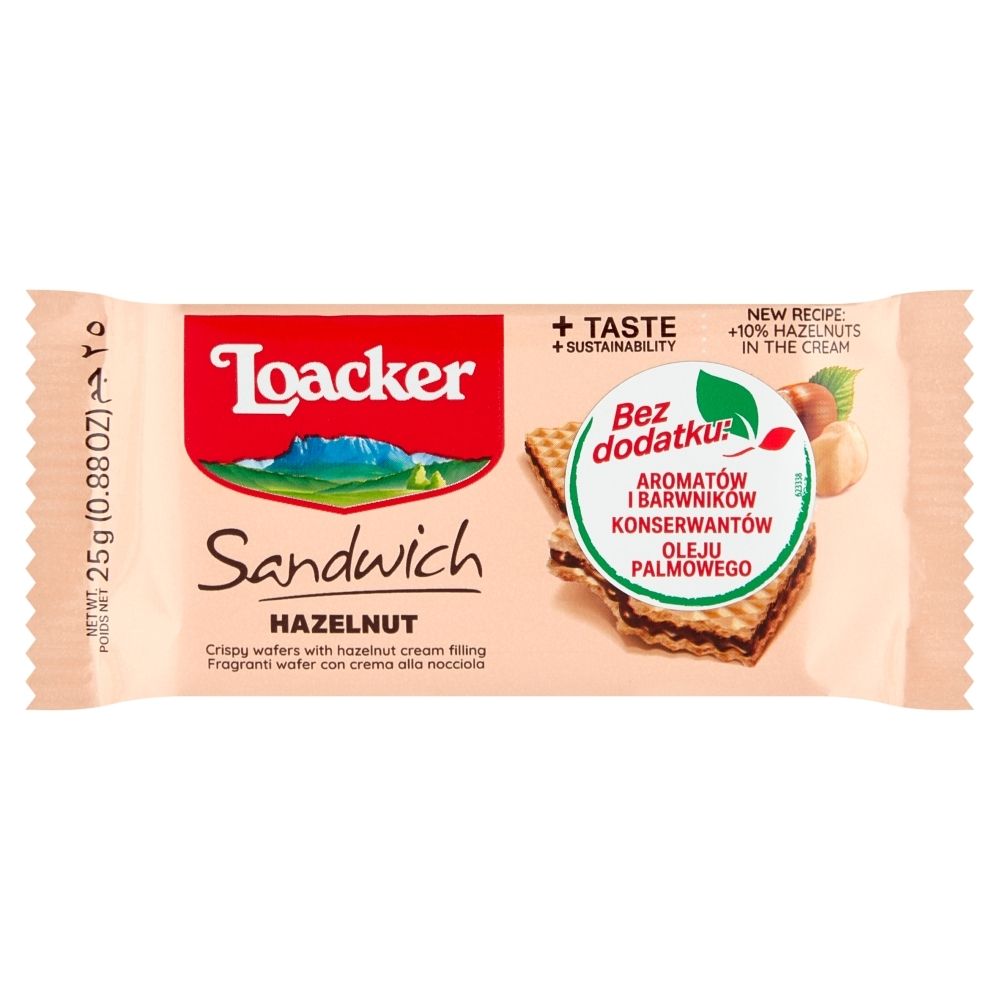 Loacker LOACKER SANDWICH WAFELEK ORZECH LASKOWY 25 G zakupy dla domu i biura 56725450