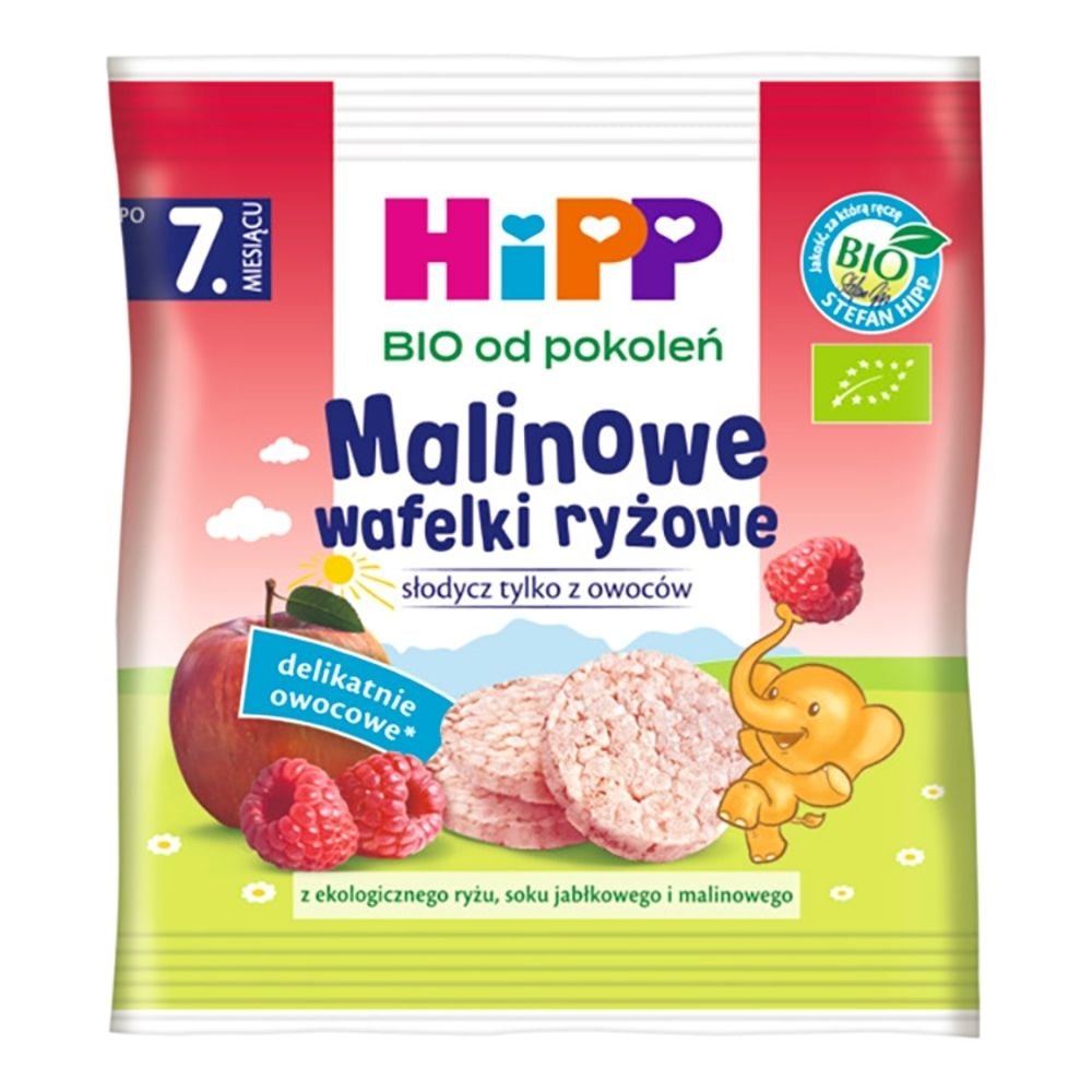 HiPP BIO Malinowe wafelki ryżowe po 7. miesiącu 30 g