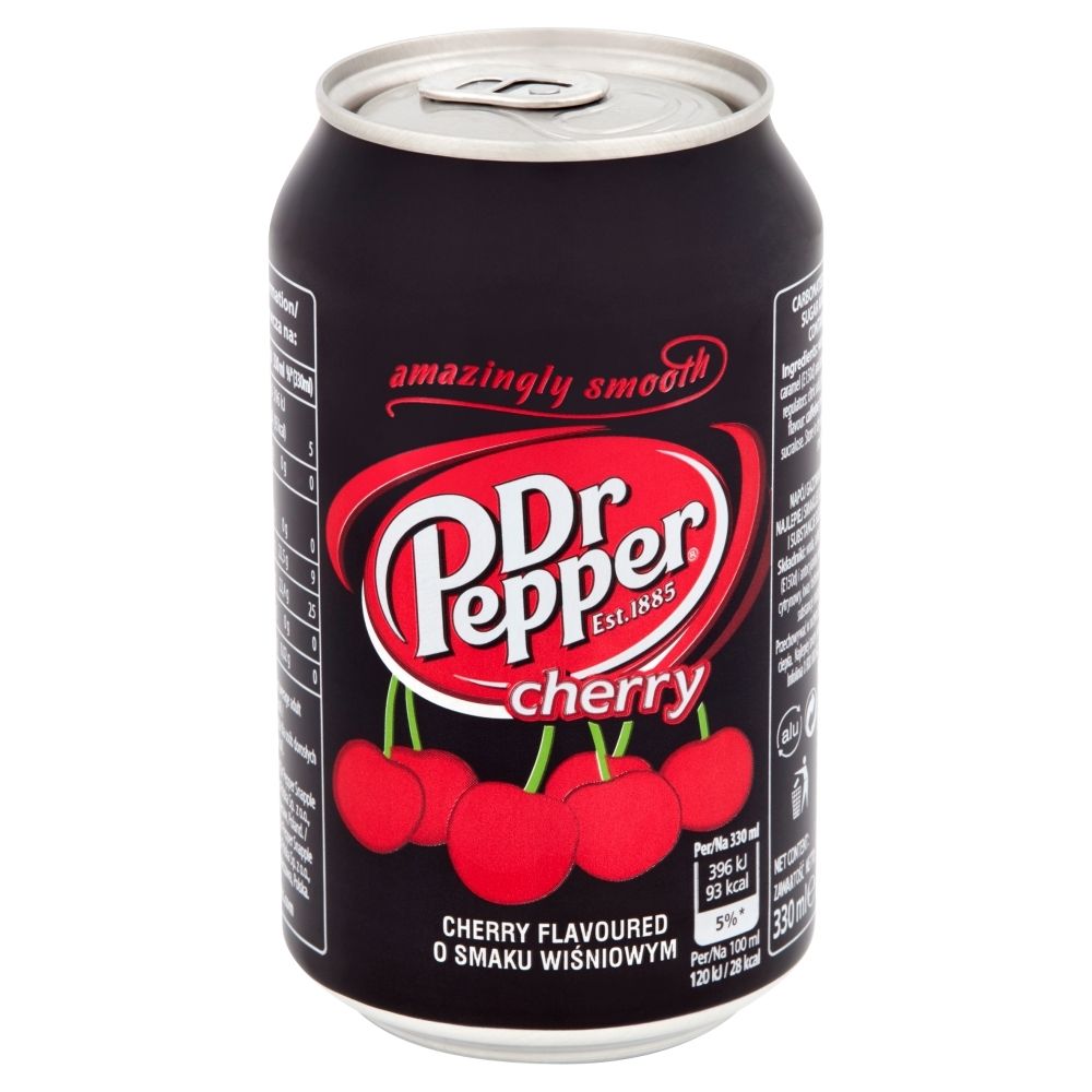 Dr Pepper Cherry Napój gazowany o smaku wiśniowym 330 ml