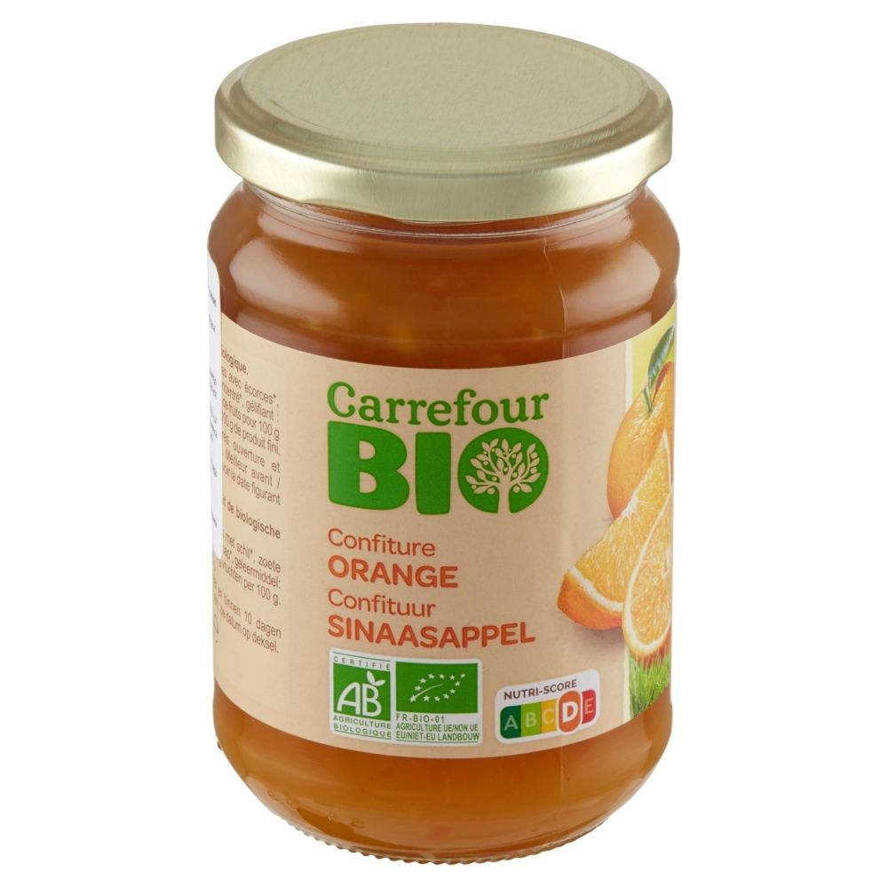 Carrefour Bio Ekologiczny dżem z pomarańczy z cukrem trzcinowym 360 g