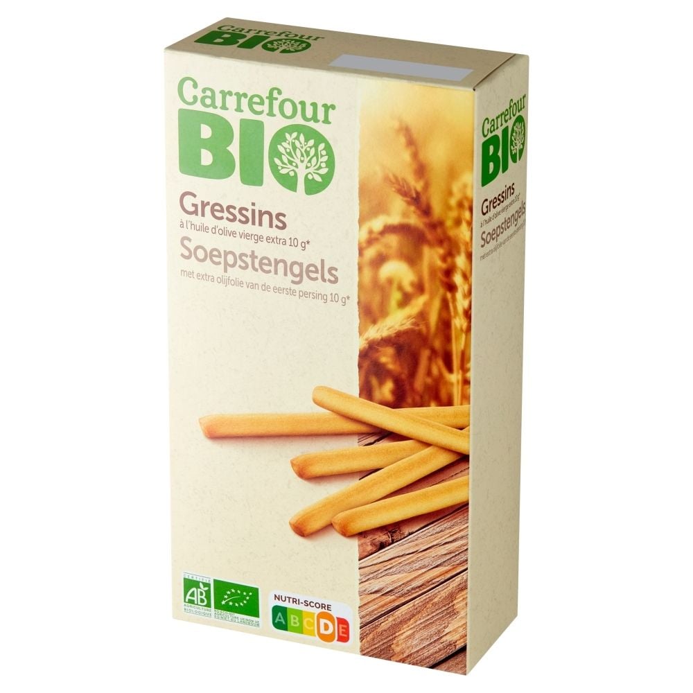 Carrefour Bio Ekologiczne paluszki chlebowe z oliwą z oliwek 125 g