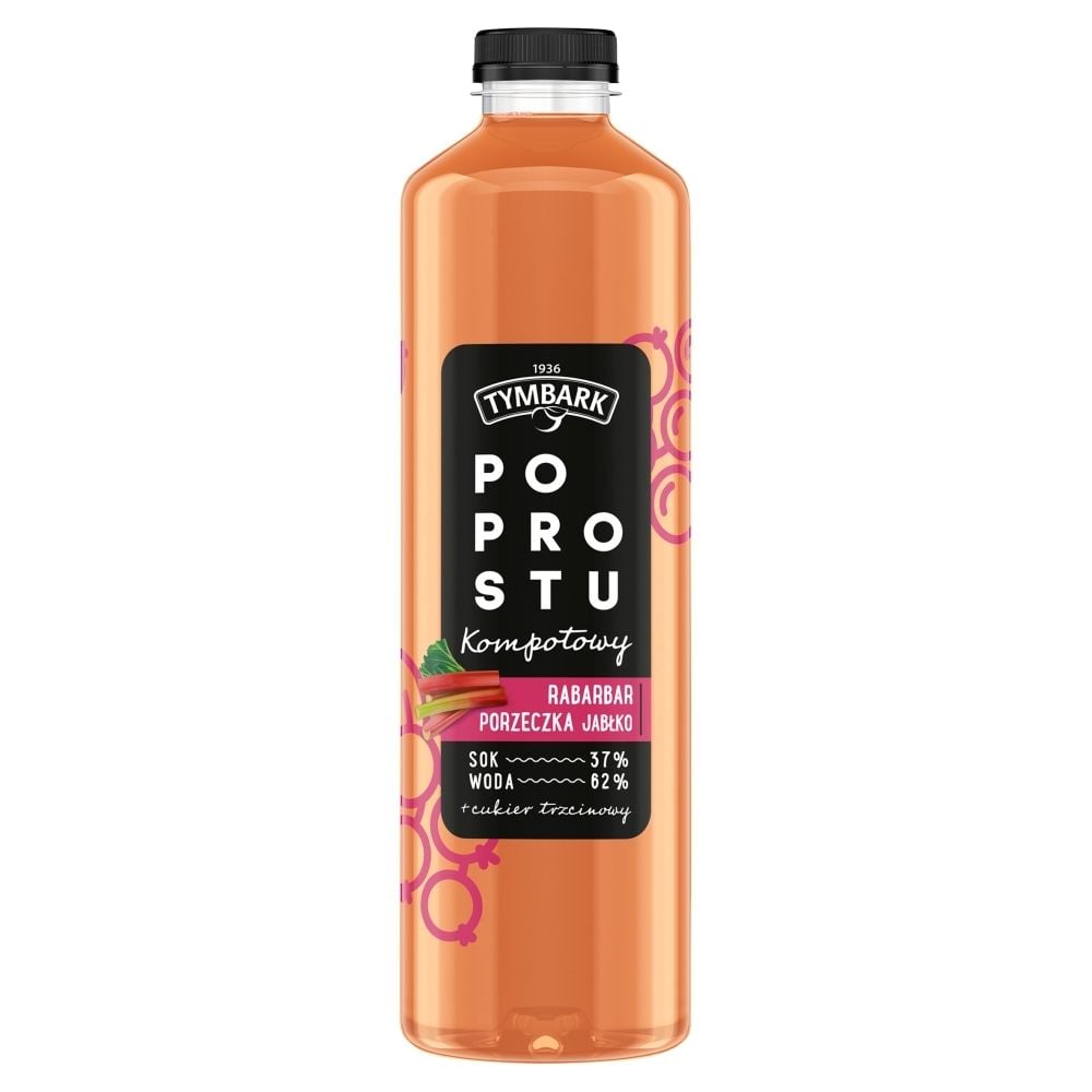 Tymbark Po Prostu Kompotowy napój rabarbar porzeczka jabłko 1,25 l