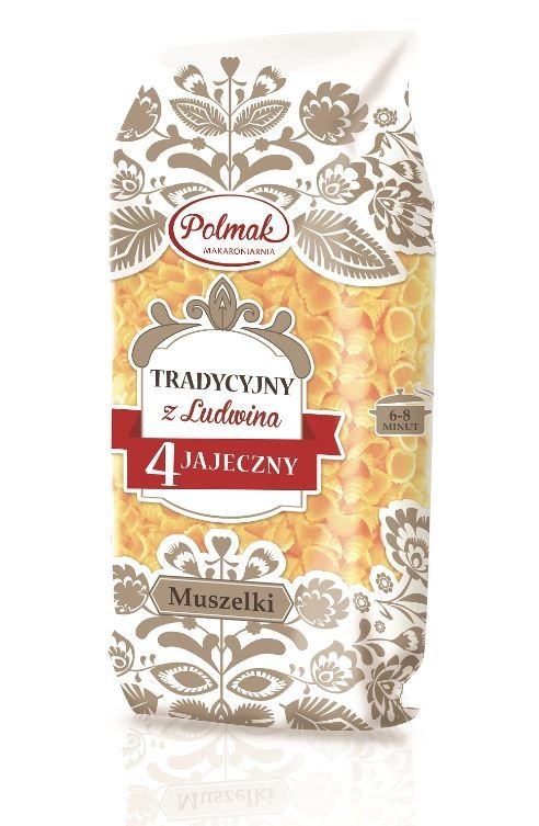 Polmak Makaron 4 jajeczny Tradycyny Muszelki 250 g