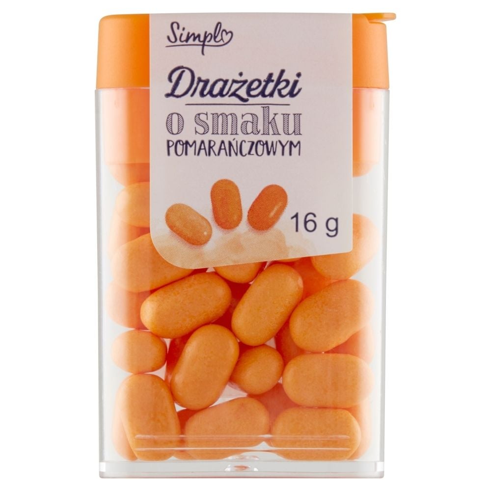 Simpl Drażetki o smaku pomarańczowym 16 g