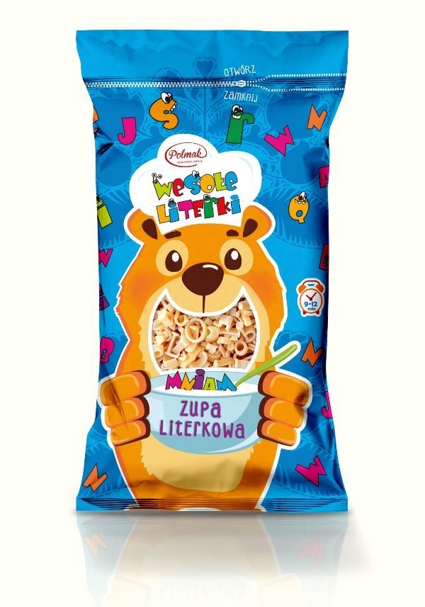 Polmak Makaron dla dzieci 4 jajeczny Wesołe Literki 250 g