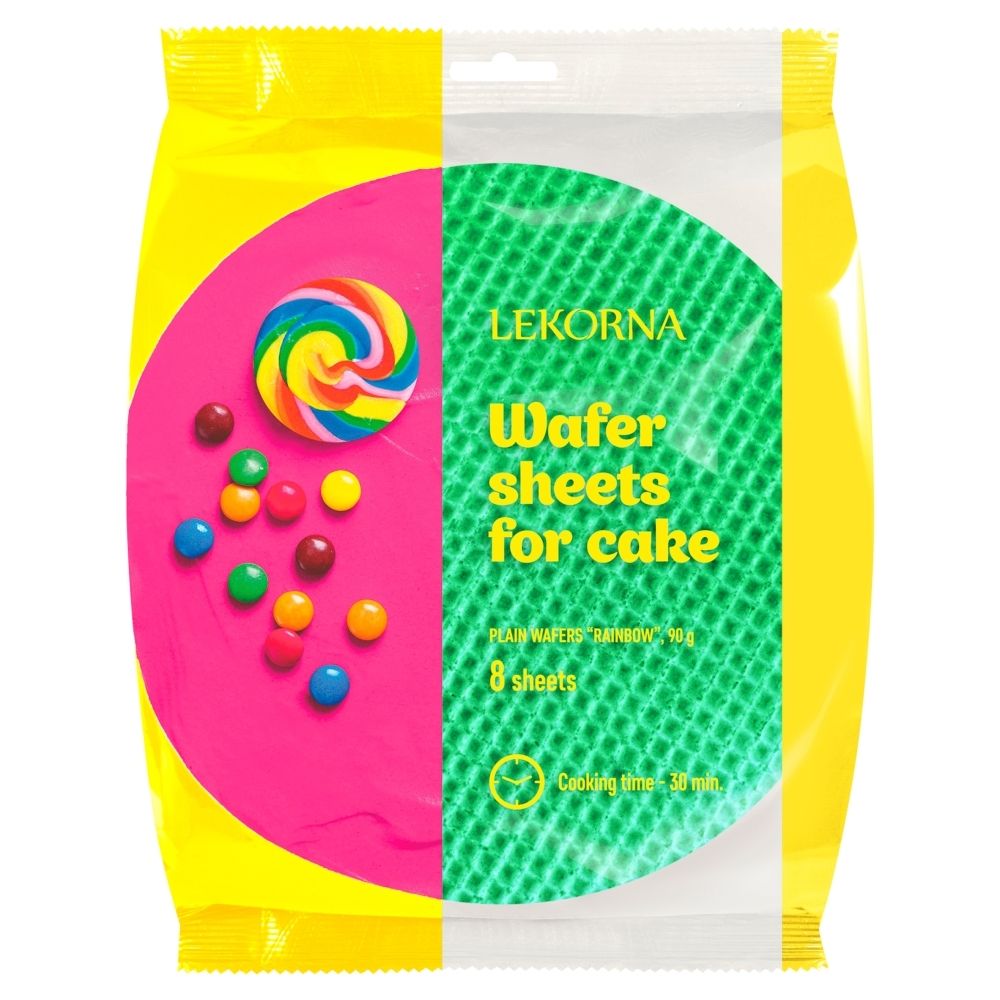 Wafle tortowe 3-kolorowe LEKORNA 90 g