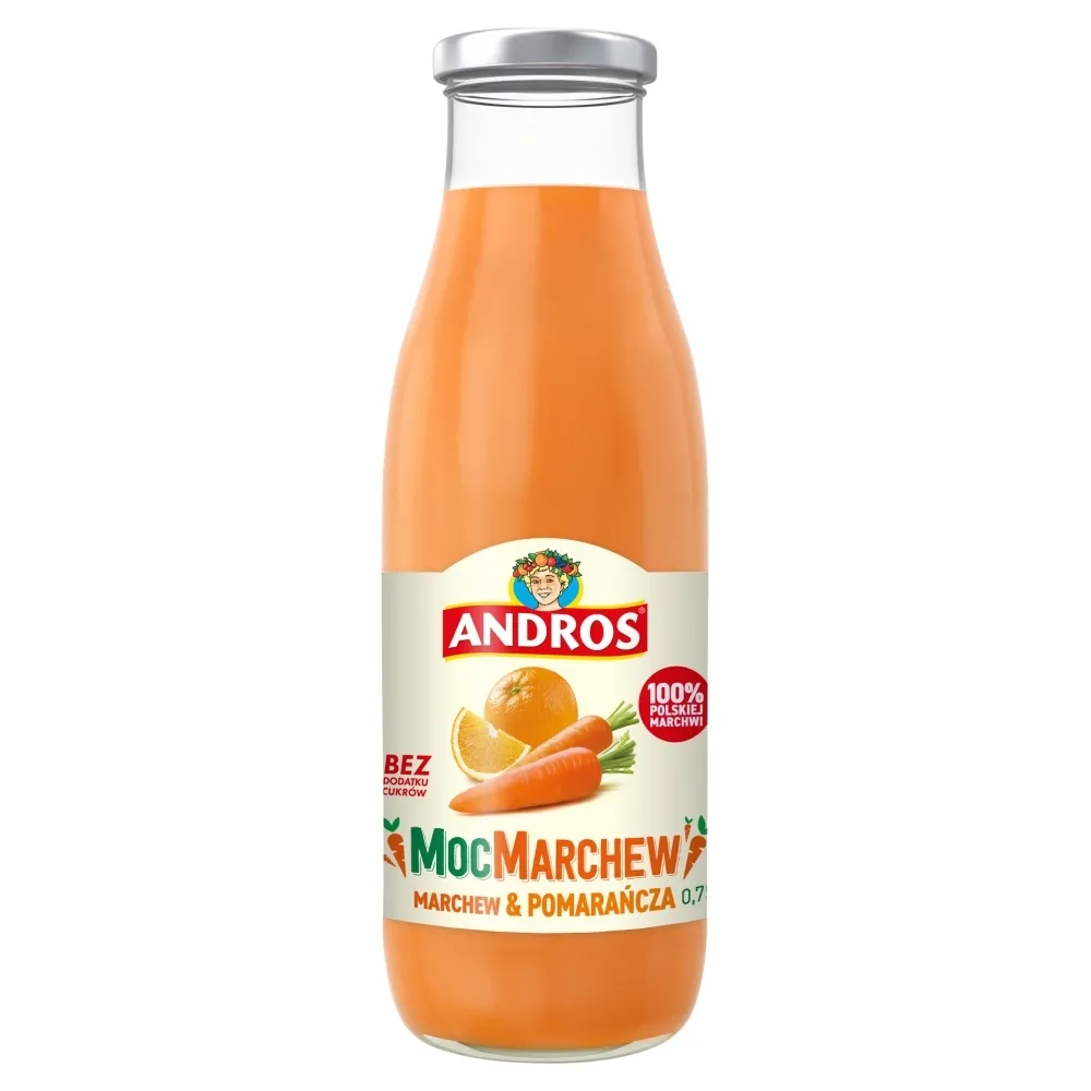 Andros MocMarchew Smoothie marchew & pomarańcza 0,75 l