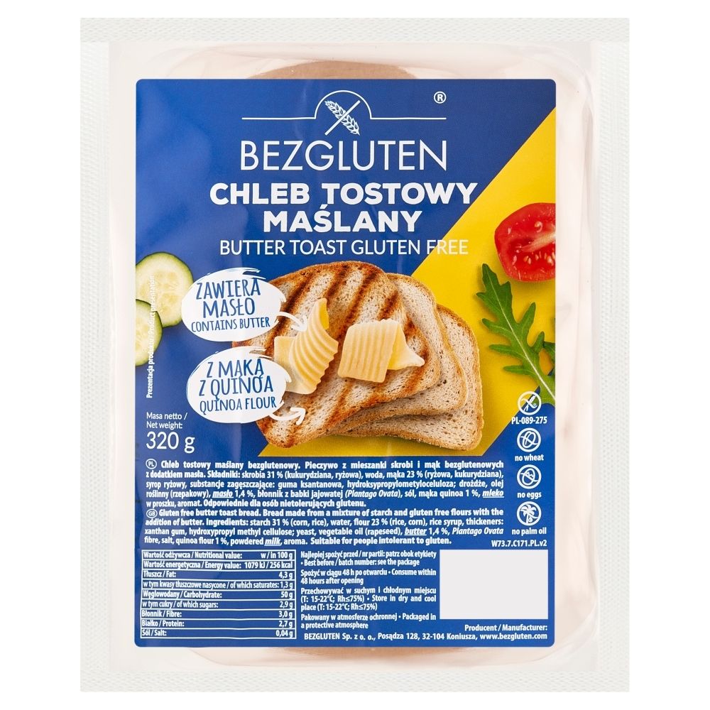 Bezgluten Chleb tostowy maślany 320 g