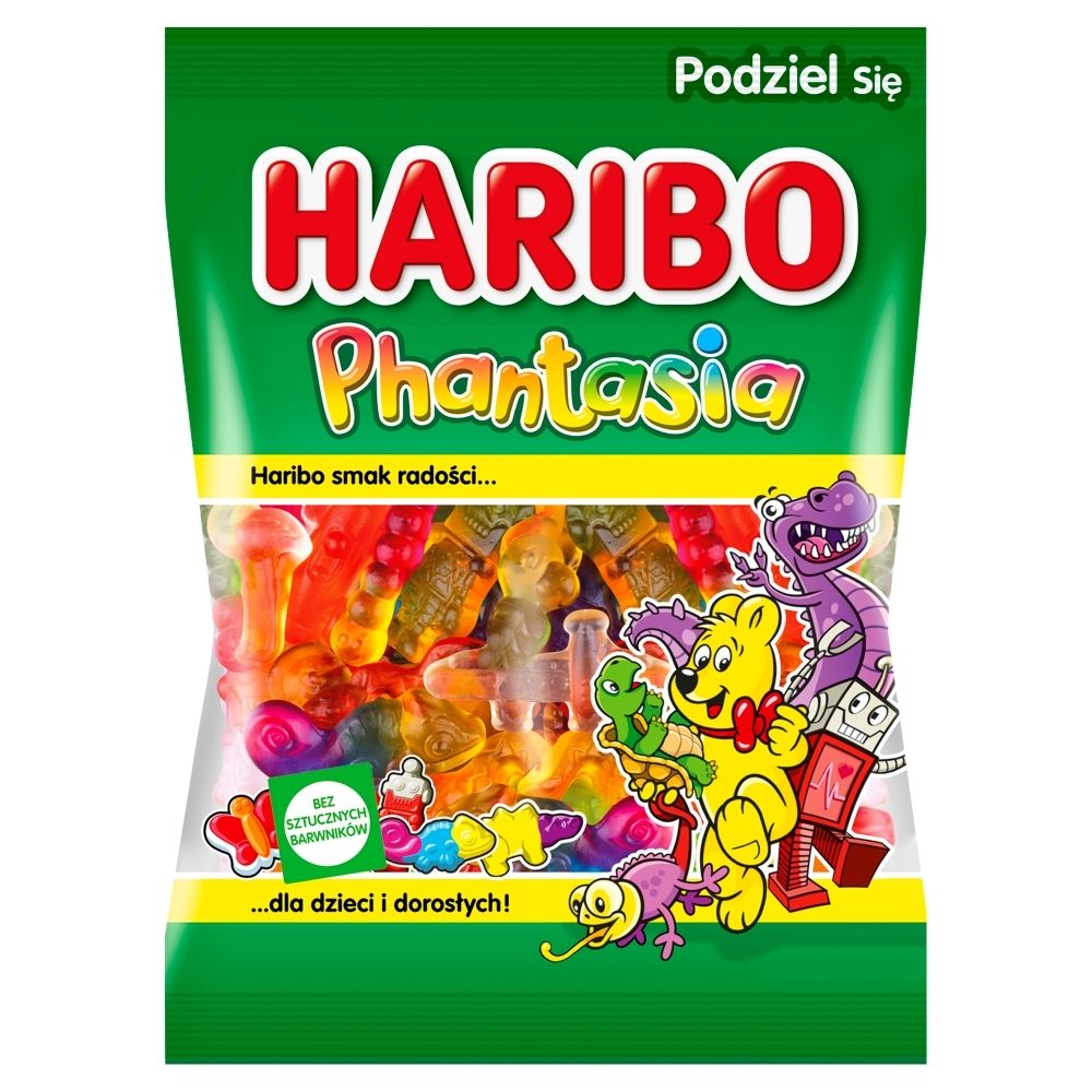 Haribo Phantasia Żelko-pianki o smaku owocowym i o smaku cola 160g