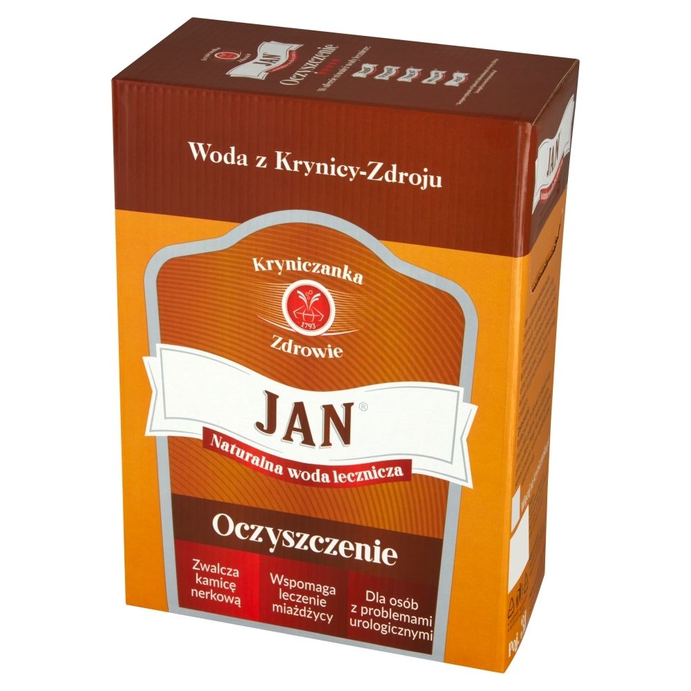 Kryniczanka Jan Naturalna woda lecznicza Oczyszczenie 3 l
