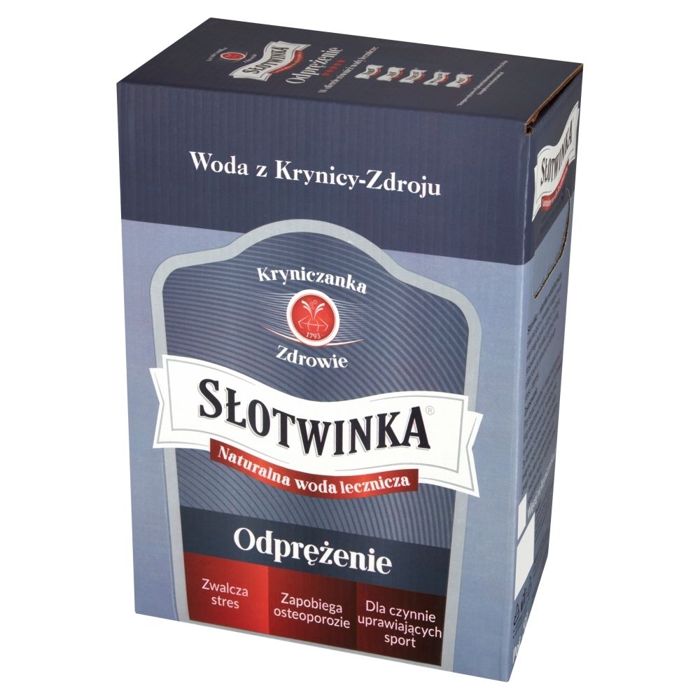 Kryniczanka Słotwinka Naturalna woda lecznicza Odprężenie 3 l