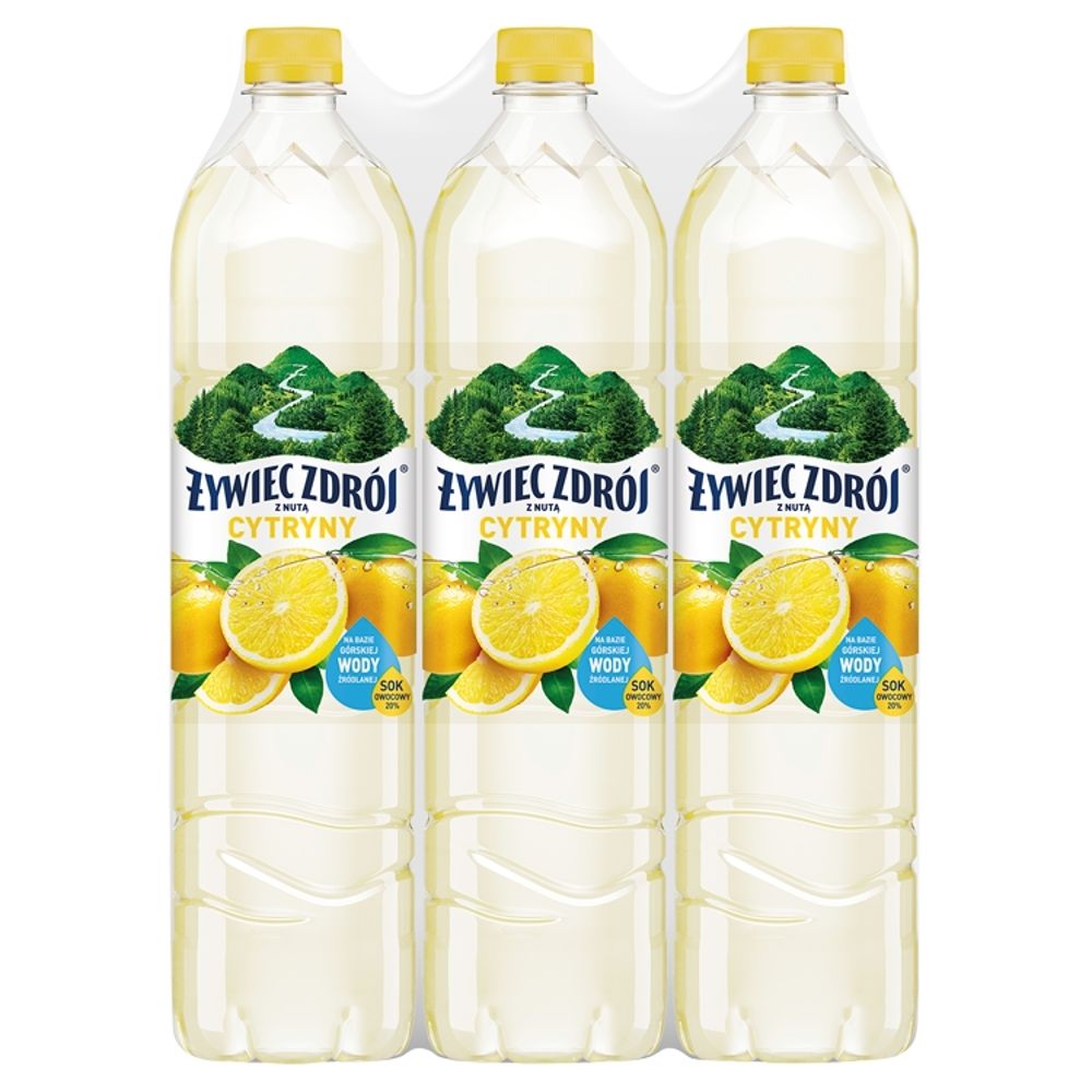 Żywiec Zdrój Napój niegazowany z nutą cytryny 6 x 1,2 l
