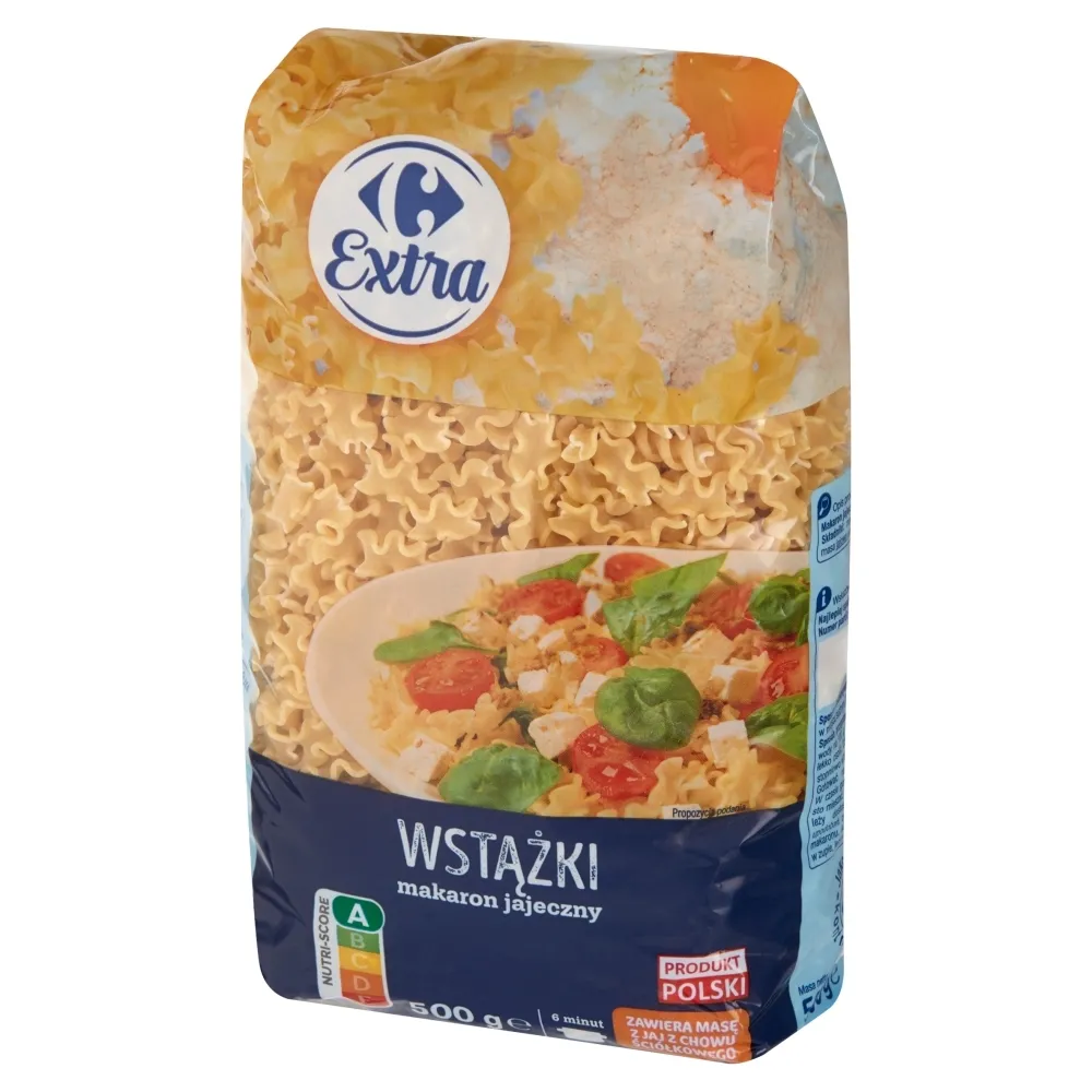 Carrefour Extra Makaron jajeczny wstążki 500 g