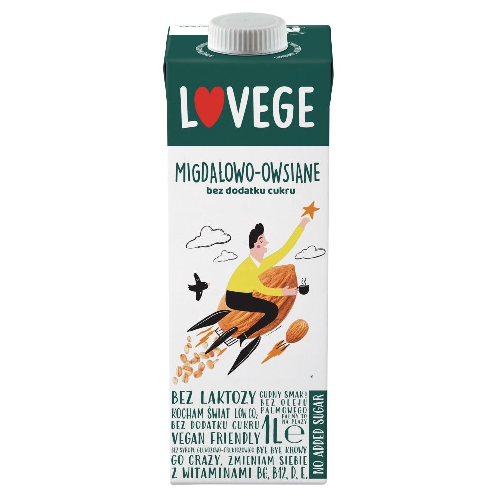 SANTE Napój Lovege Migdałowo-Owsiany Bez Cukru - 1000ml