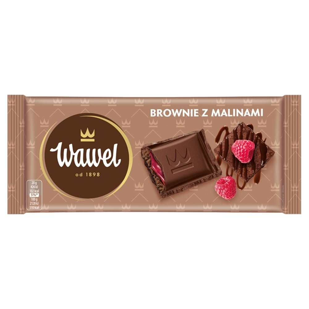 Czekolada nadziewana Brownie z Malinami Wawel 100 g