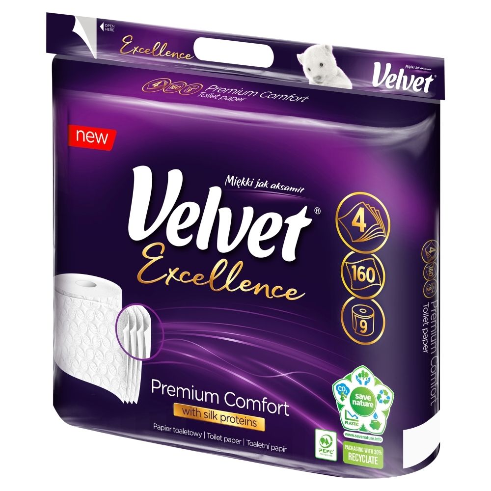VELVET 9SZT 4W EXCEL.PREM.COMFORT PAPIER TOAL. BIAŁY /732