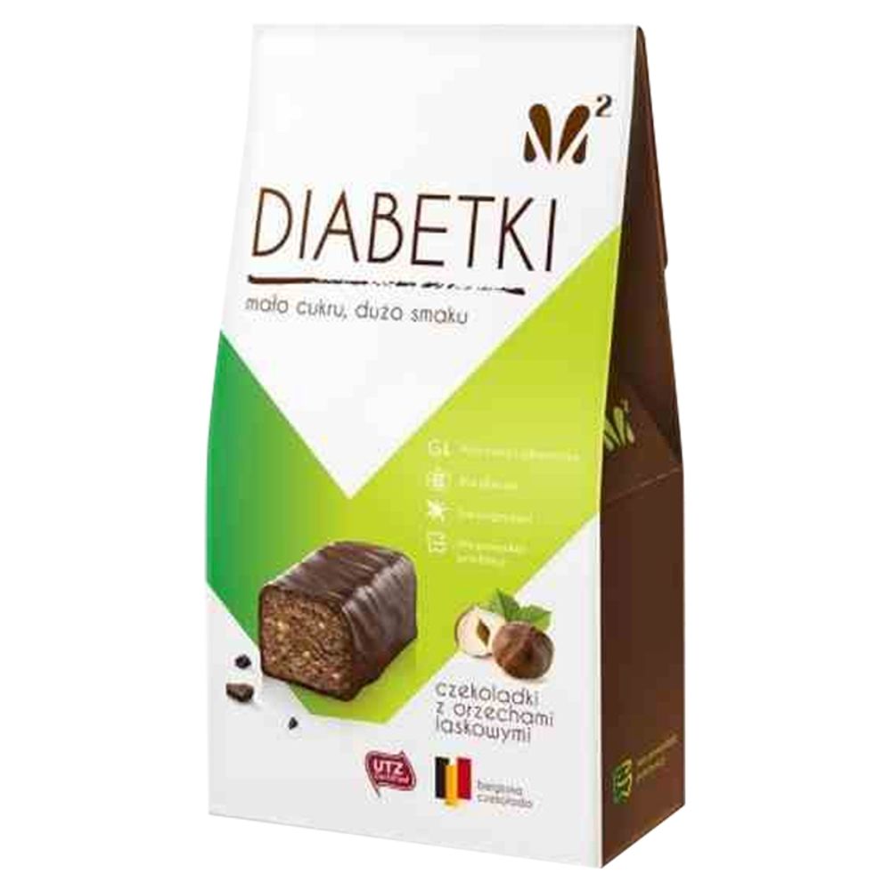 M2 Czekoladki orzech laskowy i włoski Diabetki, 100g