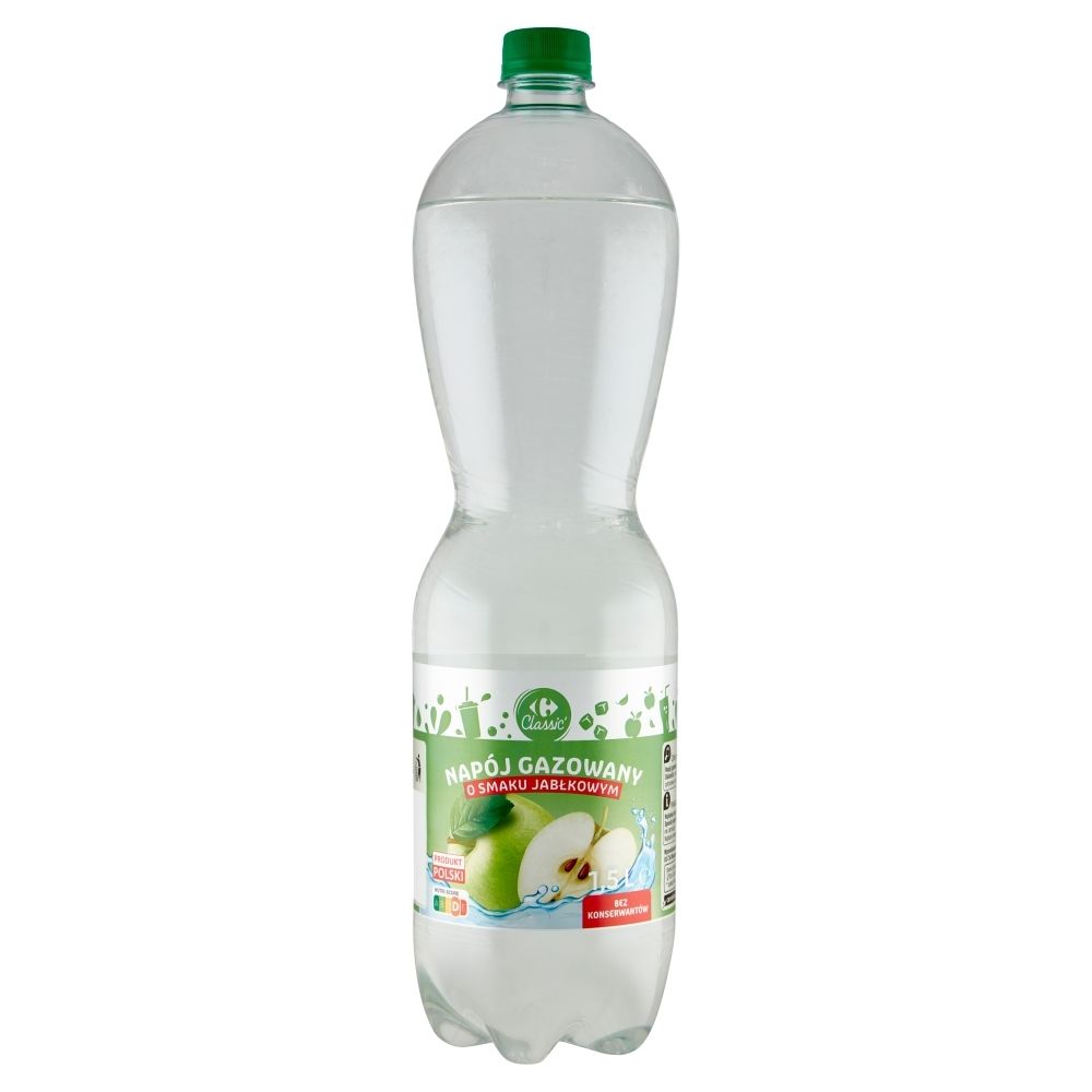 Carrefour Classic Napój gazowany o smaku jabłkowym 1,5 l