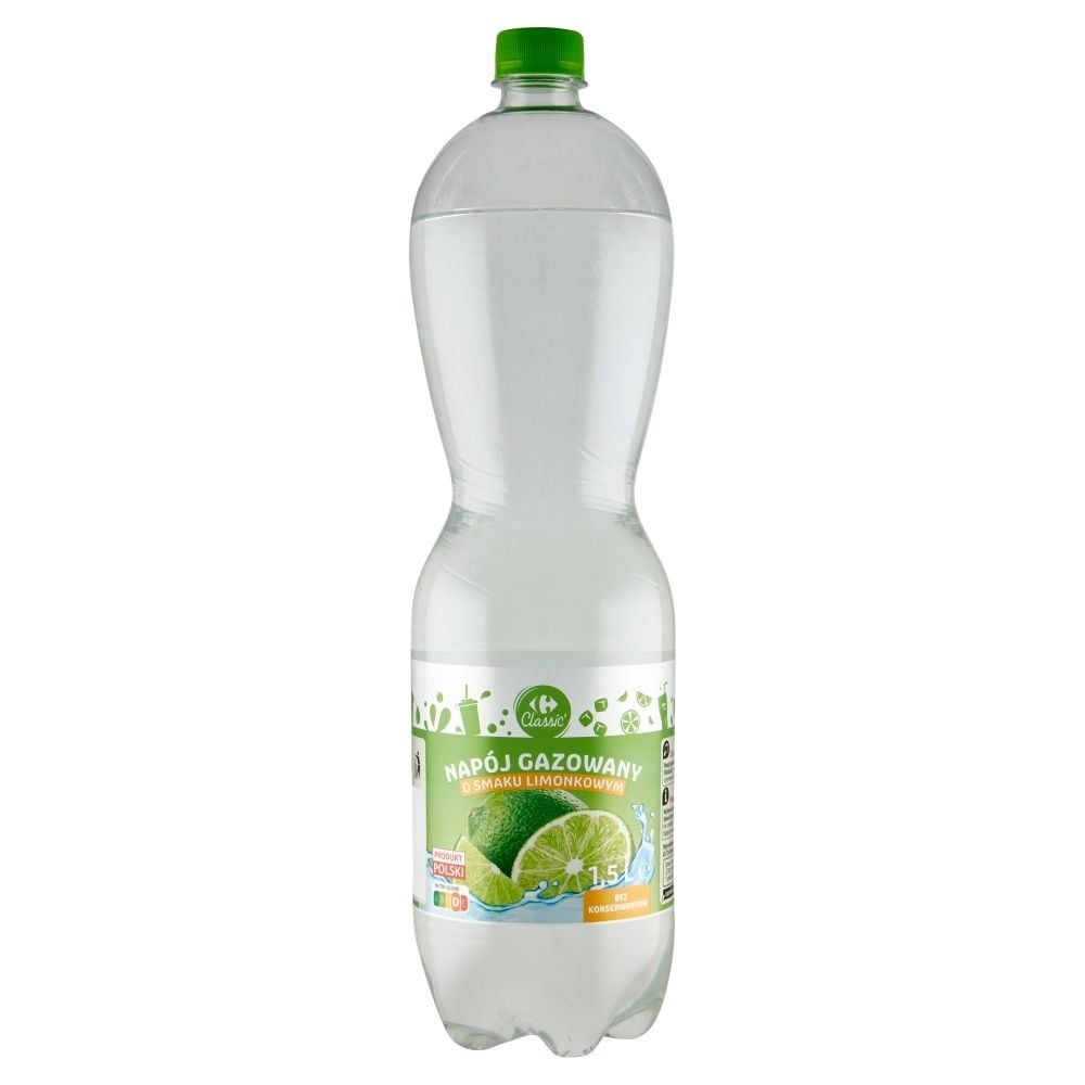 Carrefour Classic Napój gazowany o smaku limonkowym 1,5 l