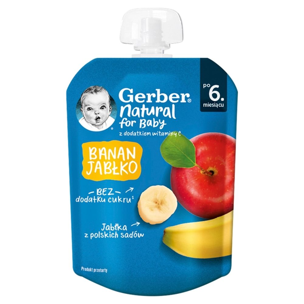 Фото - Дитяче харчування Gerber Deserek banan jabłko po 6. miesiącu 80 g 