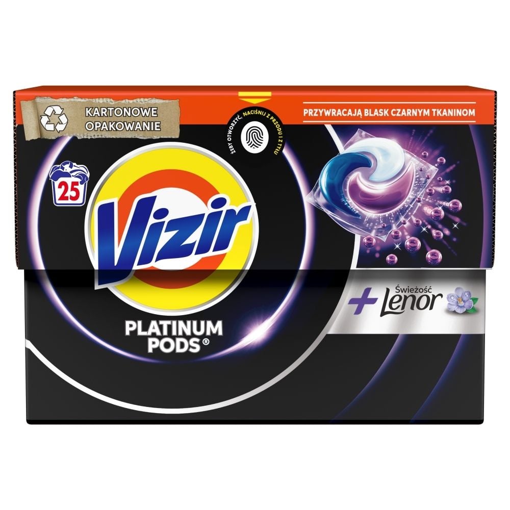 Kapsułki do prania Vizir Platinum PODS do ciemnych ubrań, 25 prań