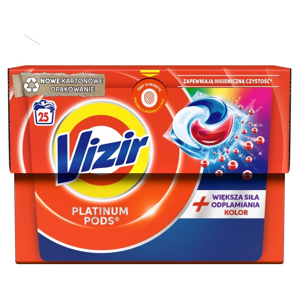 Vizir Platinum PODS Kapsułki do prania + moc usuwania plam, 25 prań