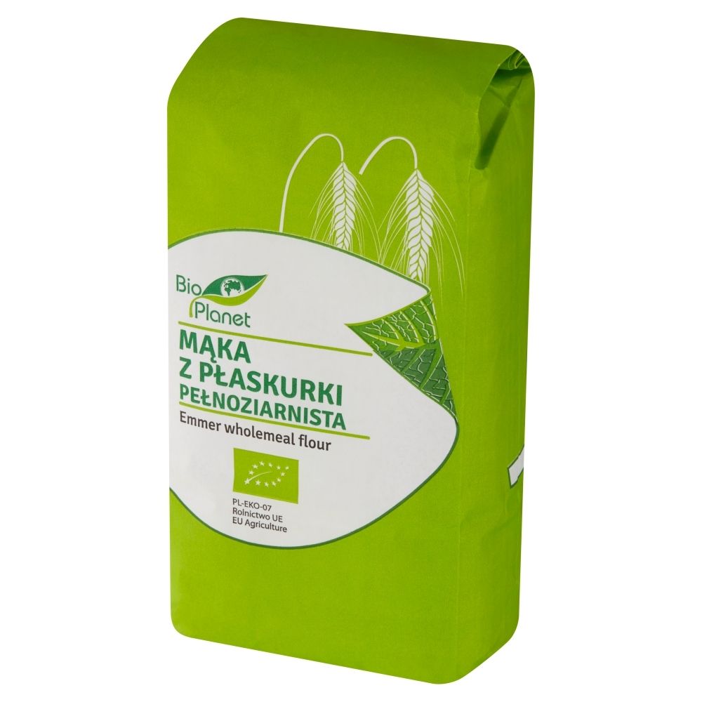 BIO Planet seria MĄKI I SKROBIE MĄKA Z PŁASKURKI PEŁNOZIARNISTA BIO 500 g - BIO PLAN 5902983782599