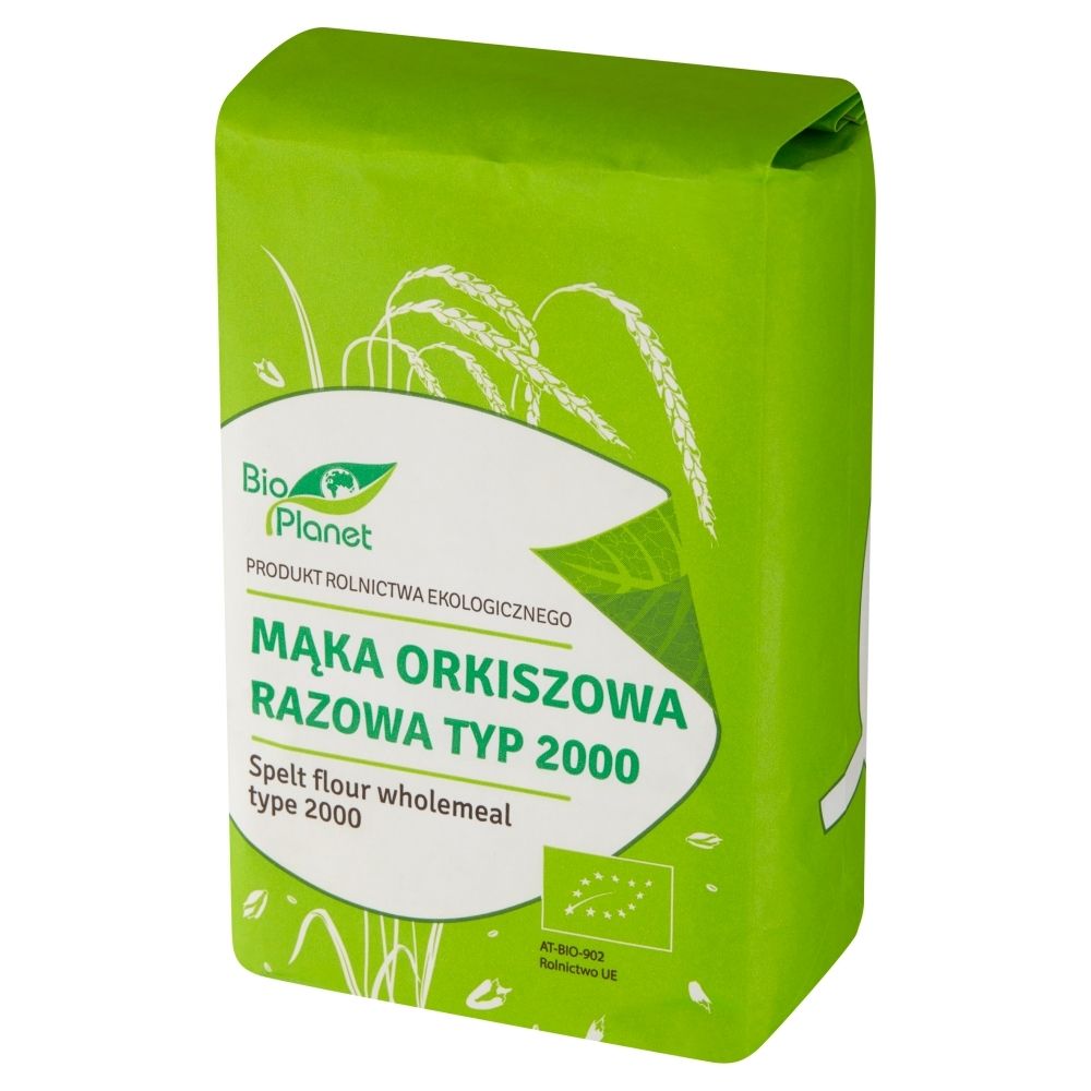 Bio Planet SERIA MĄKI I SKROBIE MĄKA ORKISZOWA RAZOWA TYP 2000 BIO 1 kg - BIO
