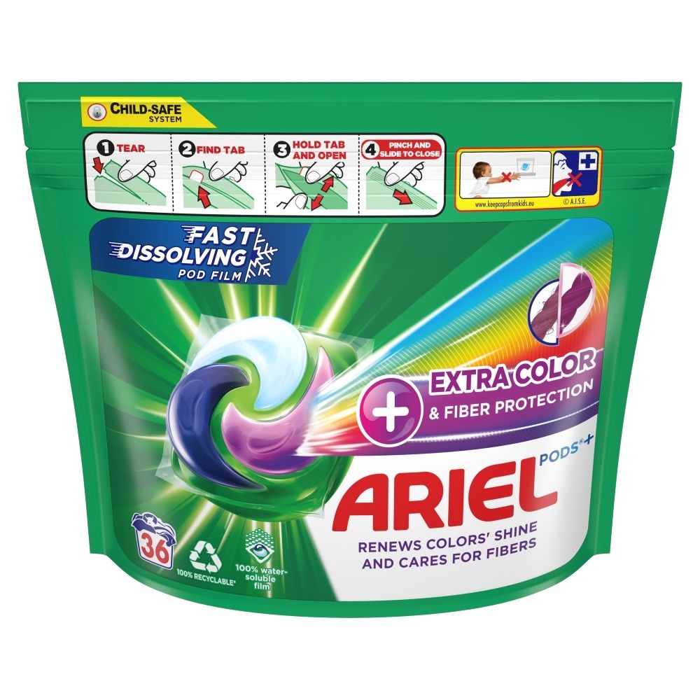 Ariel Kapsułki do prania Complete Fiber Protection 36 szt. 907,2 g (36x25,2 g)