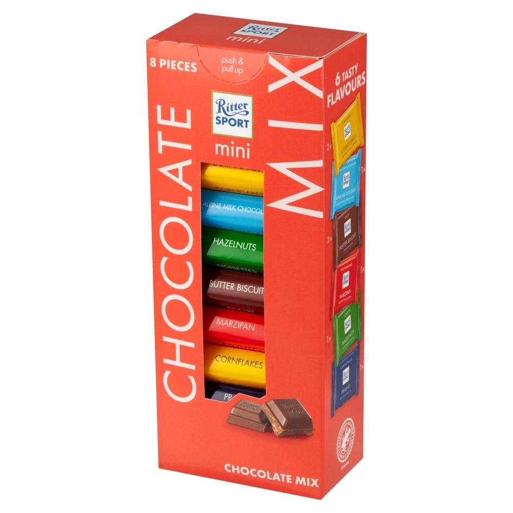 RITTER Ritter Sport Czekoladki Chocolate Mix 8szt 133g RIT.CHOCO.MIX.8.133G