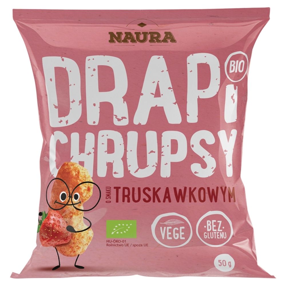 Naura Chrupki o smaku truskawkowym BIO 50 g Drapi Chrups M00-0FE9-9106B