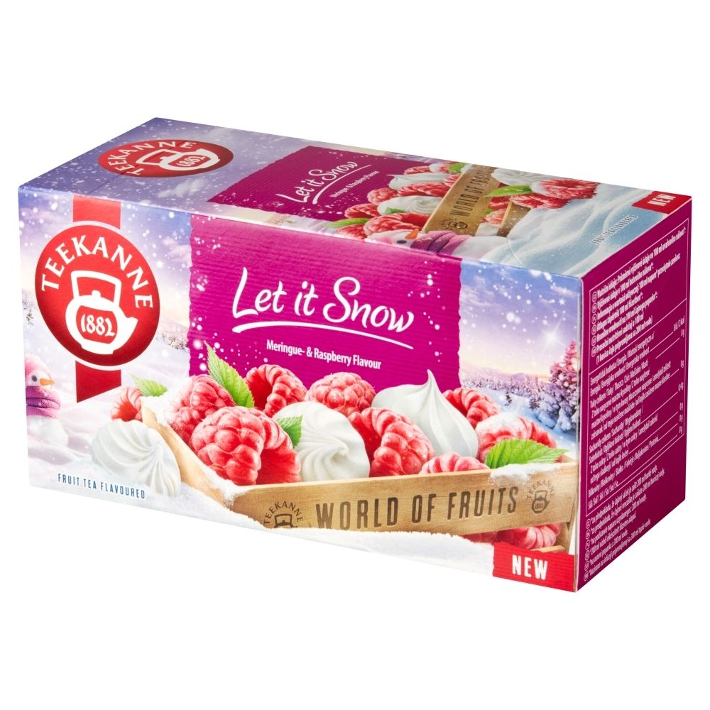 Teekanne World of Fruits Let it Snow Herbata owocowa o smaku bezy i maliny 20 x 2,25 g