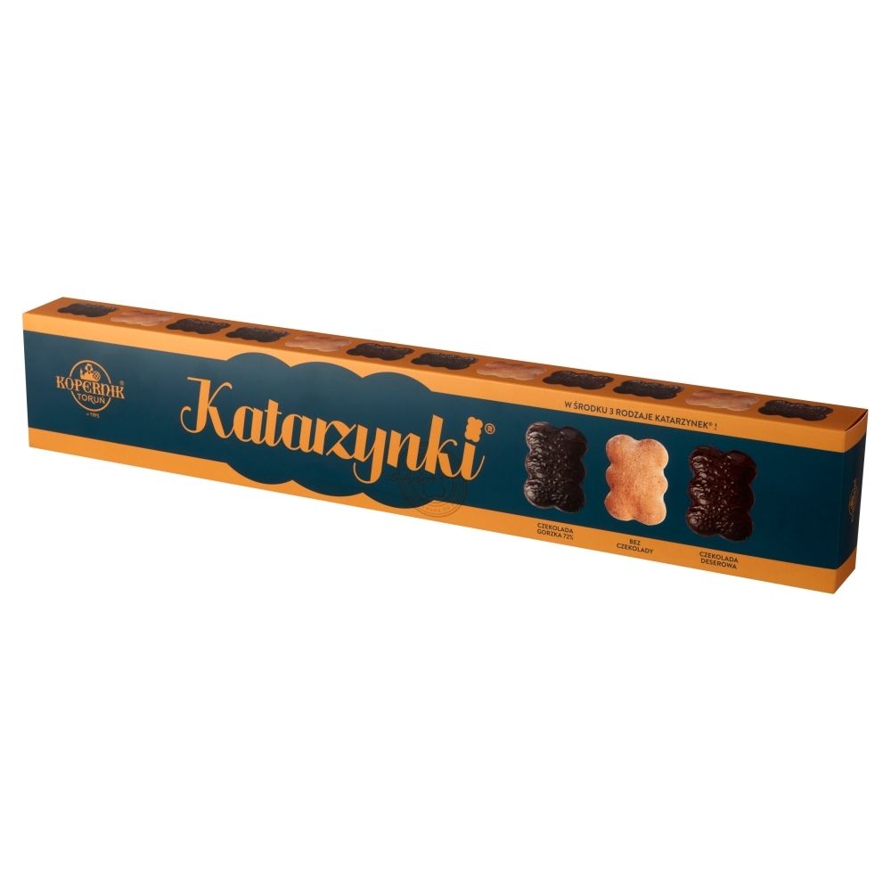 Kopernik Katarzynki 3 rodzaje (pierniki nieoblewane, w czekoladzie deserowej, w gorzkiej czekoladzie) 351 g (94g+123g+134g)
